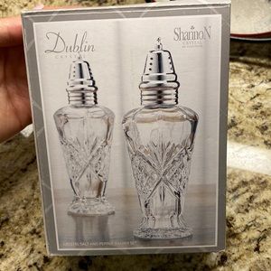 Dublin, Crystal , Shannon crystal by Godinger salt and pepper, shaker set